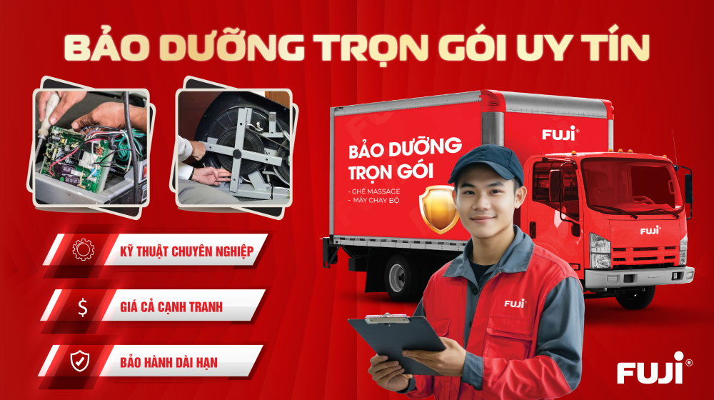 Quy trình bảo dưỡng, sửa chữa xe đạp tập trọn gói, giá rẻ tại Fuji