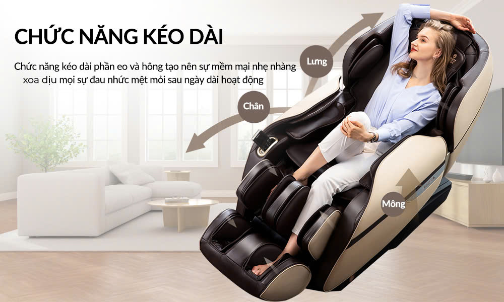 Ghế massage Fuji FJ-1900 massage k&eacute;o gi&atilde;n đỉnh cao