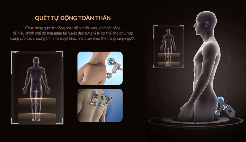 Ghế massage Fuji FJ-4200- Qu&eacute;t tự động to&agrave;n th&acirc;n