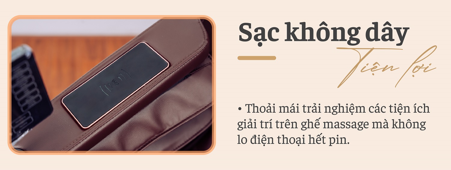 Ghế massage Fuji FJ-15 t&iacute;ch hợp sạc kh&ocirc;ng d&acirc;y