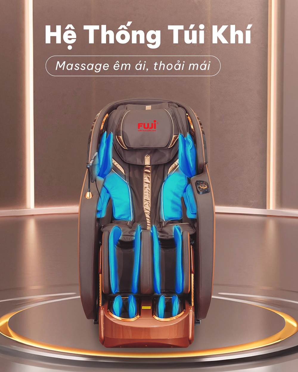 Ghế massage Fuji FJ-299 t&uacute;i kh&iacute; t&ugrave;y chỉnh 5 cấp độ