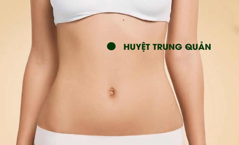 Đau dạ dày ấn huyệt nào? - Huyệt Trung Quản