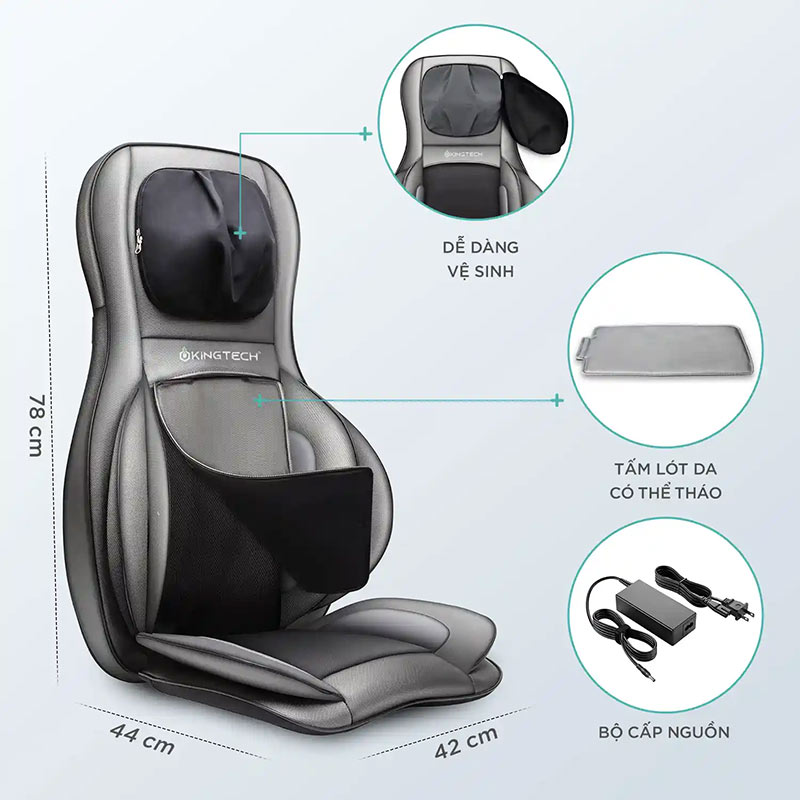 Đệm đấm lưng KINGTECH KC-70 cao cấp, sang trọng