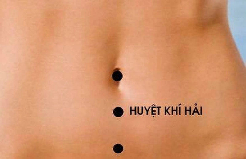 Đau bụng kinh nên bấm huyệt nào - Huyệt Khí Hải