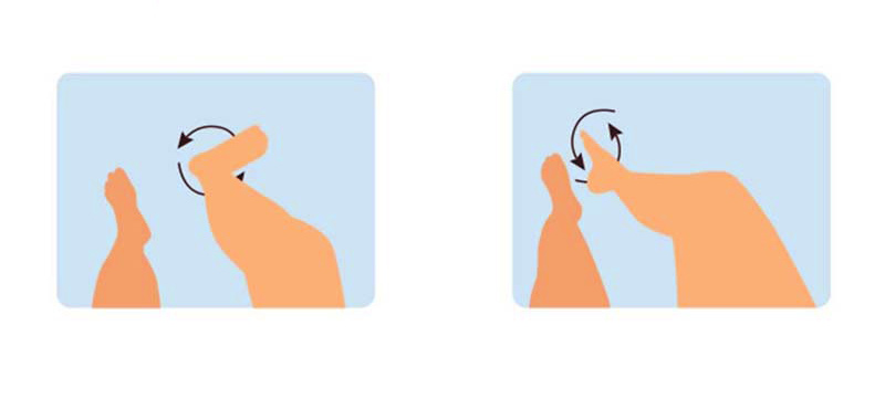 Xoay cổ chân với các thao tác đơn giản