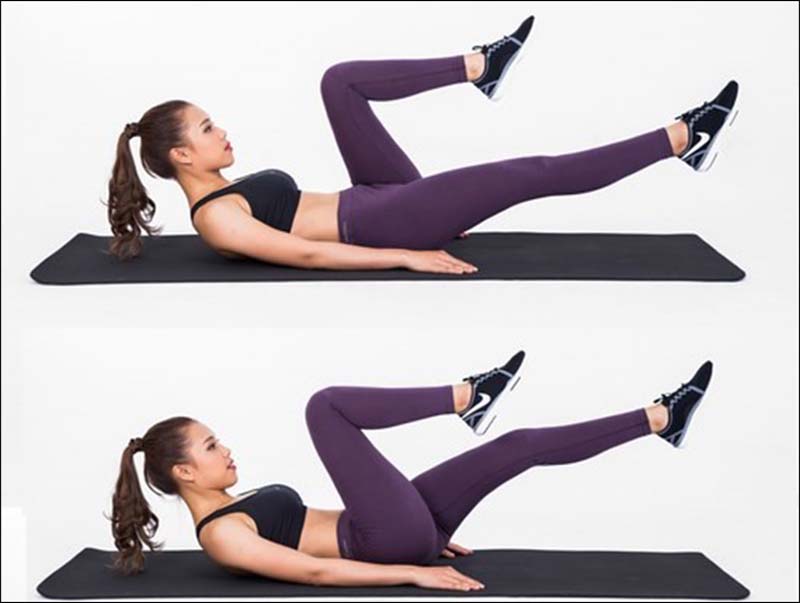 Tư thế đạp xe đạp giúp kích thích toàn bộ cơ chân, thậm chí giúp giảm cân