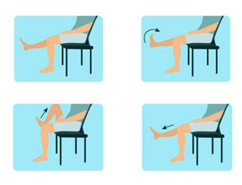 Nâng chân lên và đạp ra xa giúp cơ chân thêm khỏe mạnh, mạch máu lưu thông