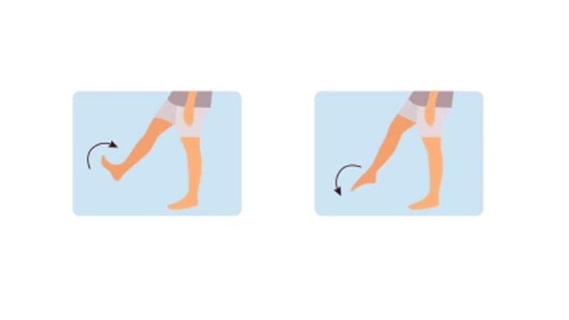Các bước gập và uốn cong bàn chân chuẩn khi đứng