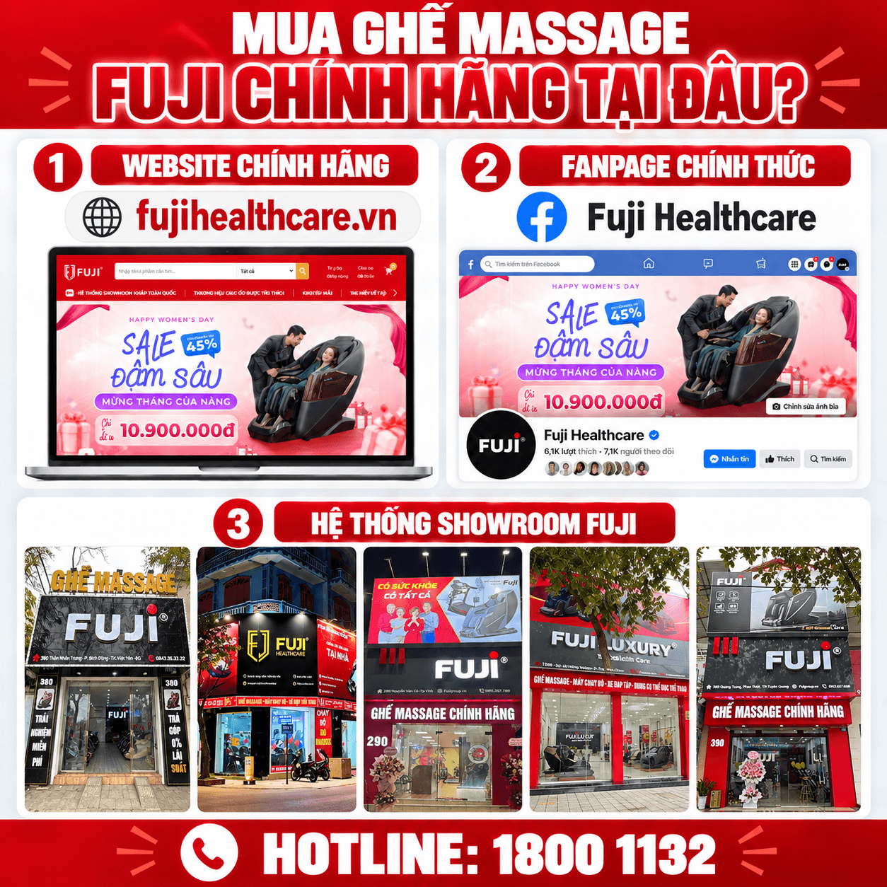 Chọn chỗ mua uy tín để mua ghế massage Fuji chính hãng giá tốt