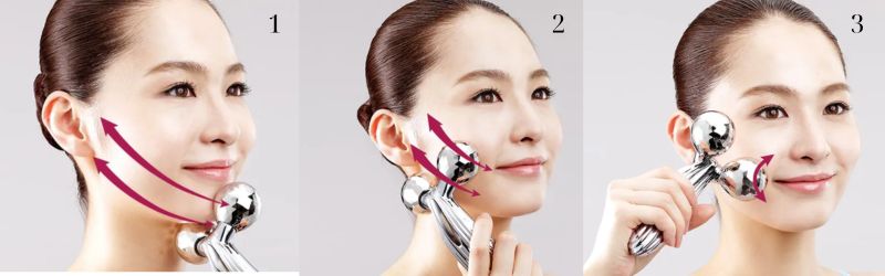 Cách sử dụng cây lăn massage mặt 3D