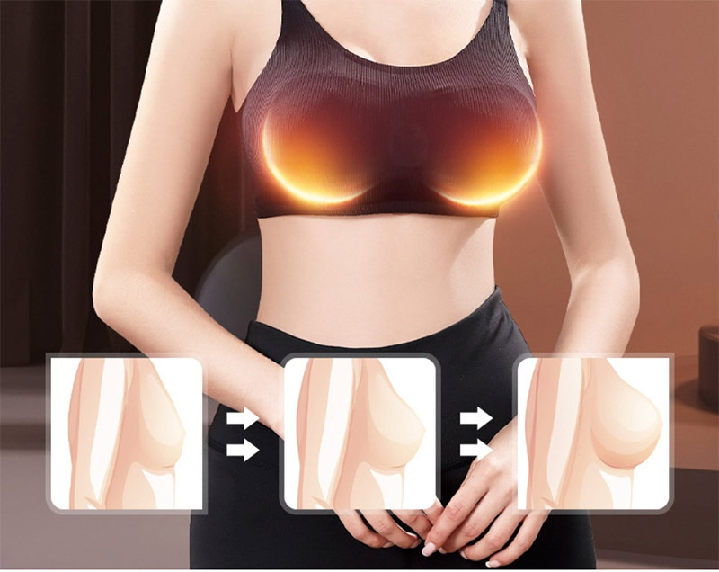 Máy massage ngực CTFAST WX-006 thiết kế dạng áo ngực mềm mại