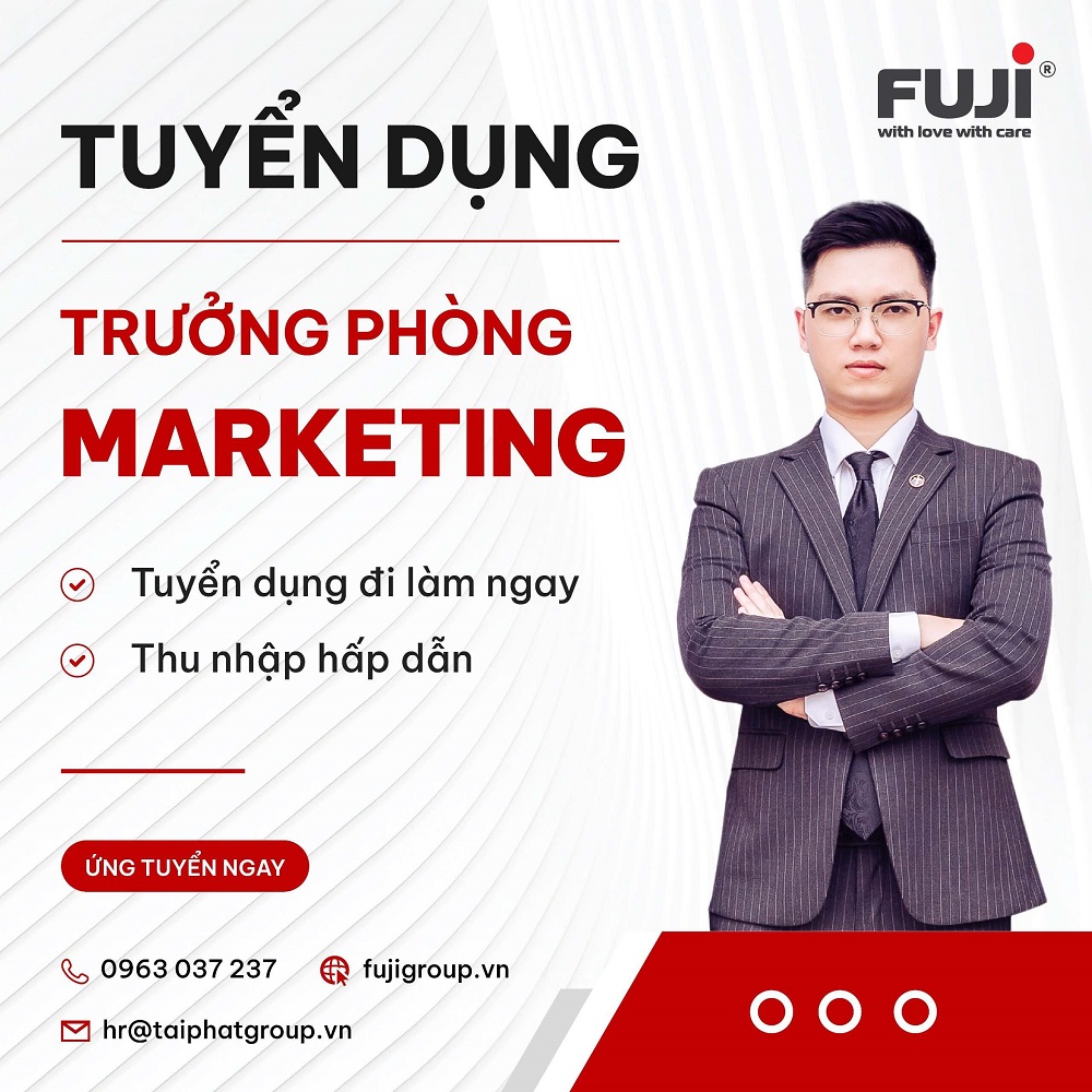  Fuji Healthcare tuyển dụng Trưởng phòng Digital Marketing