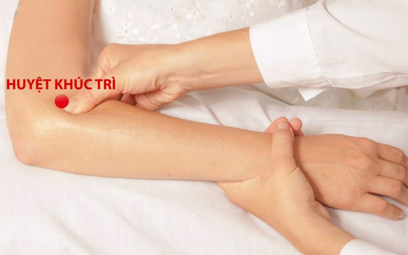 Vị trí huyệt khuỷu tay Khúc Trì