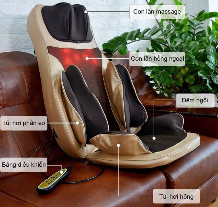 Cấu tạo của đệm ghế massage