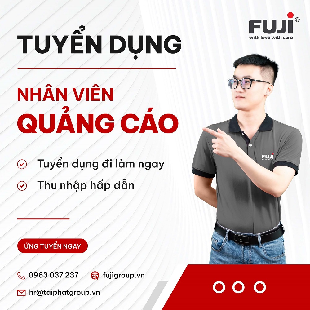 Fuji Healthcare tuyển nhân viên chạy quảng cáo