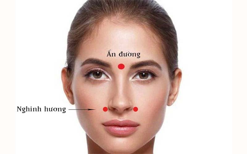 Vị trí huyệt Nghinh Hương ở hai bên cánh mũi