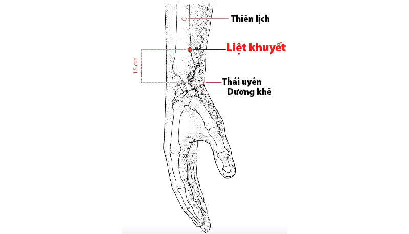 Vị trí huyệt Liệt Khuyết
