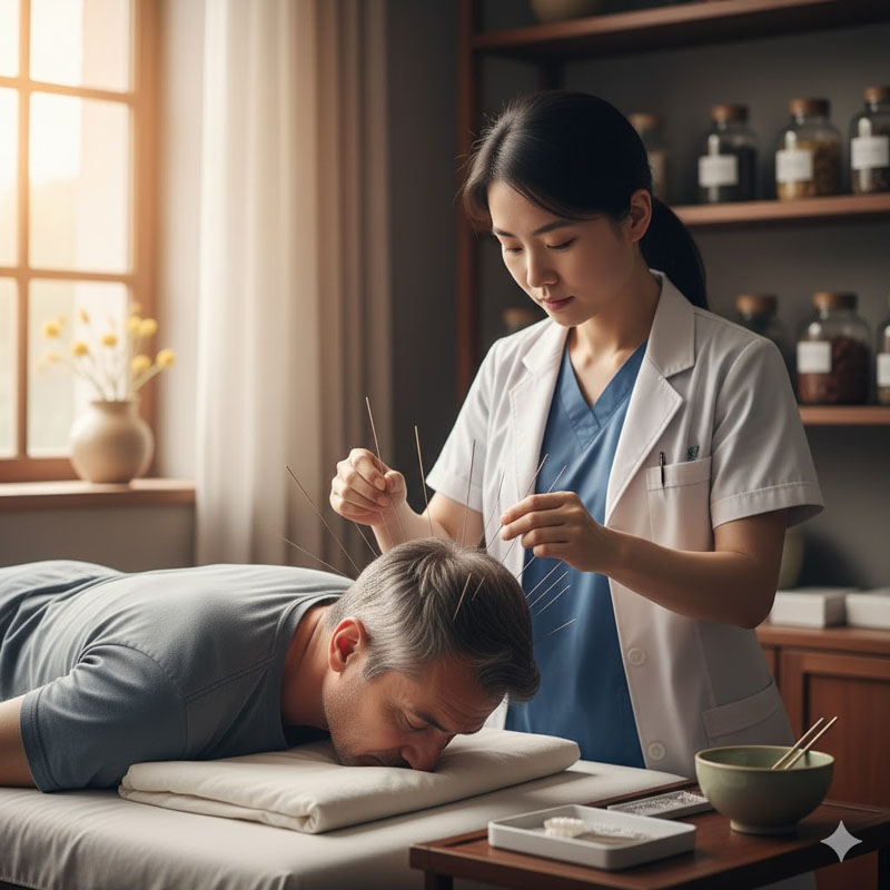 Châm cứu huyệt Não Hộ điều trị các bệnh lý mãn tính