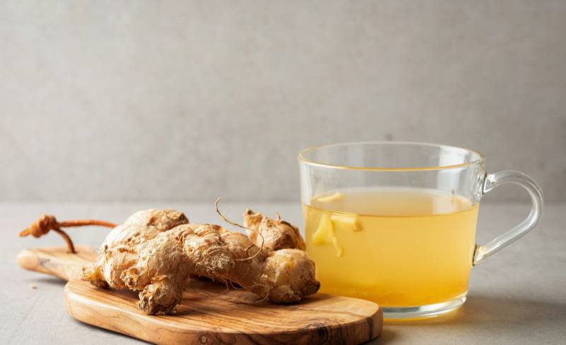 Sử dụng trà gừng để cải thiện đầy bụng