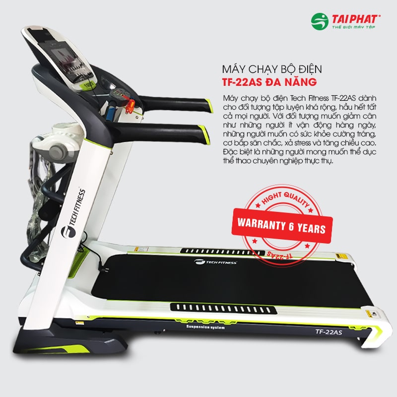 Máy chạy bộ bằng điện Tech Fitness TF-22AS Đa Năng