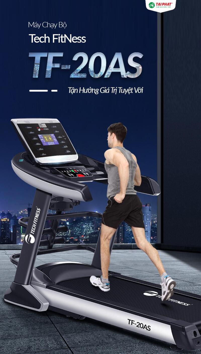 Máy Chạy Bộ Điện Cao Cấp Tech Fitness TF-20AS