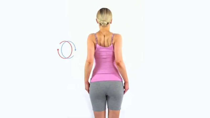 Tư thế vai cuộn giảm cứng khớp, thư giãn cơ vai, khớp vai