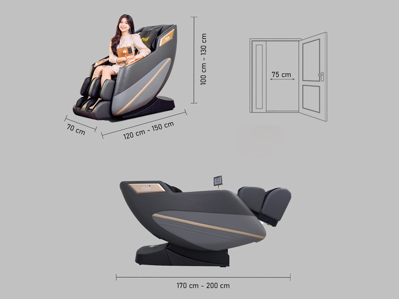 Kích thước ghế massage chuẩn