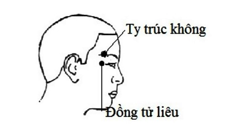 Vị trí huyệt Đồng Tử hay Đồng Tử Liêu