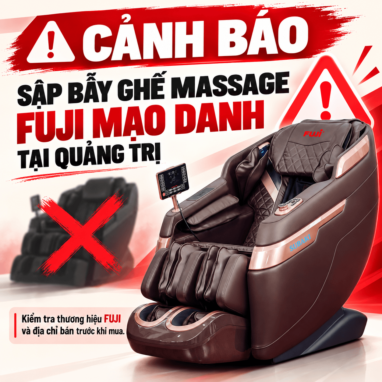 Cảnh báo cẩn trọng khi mua ghế massage Fuji tại Quảng Trị 