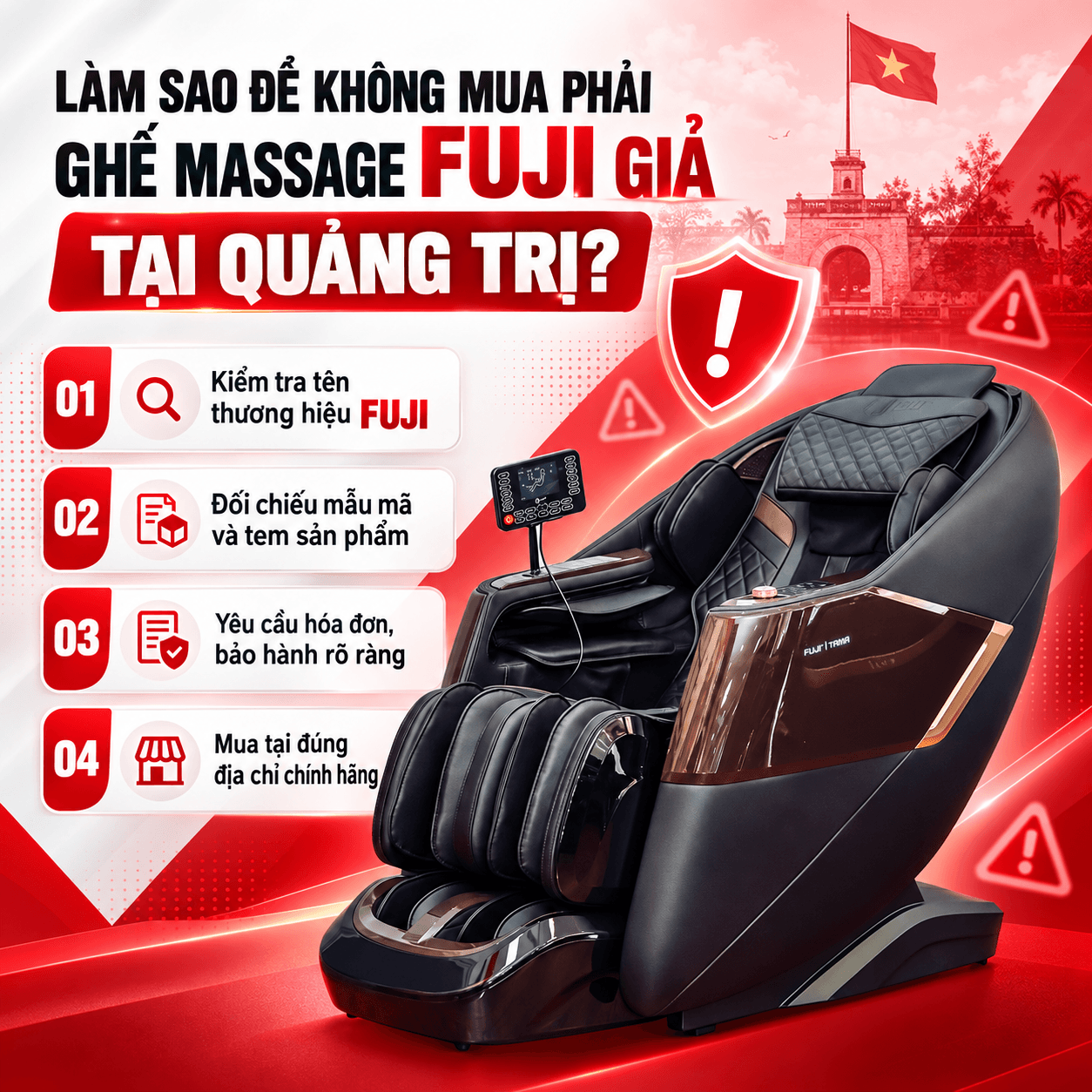 Dấu hiệu nhận biết ghế massage Fuji chính hãng