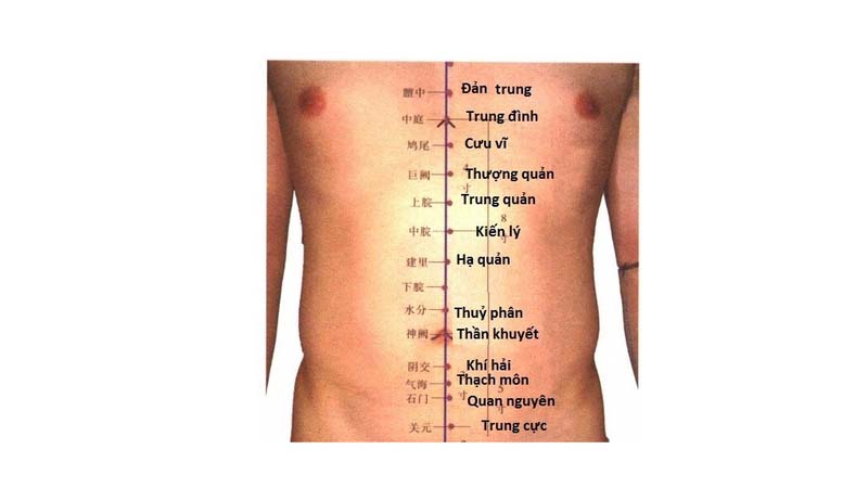 Vị trí huyệt Thượng Quản