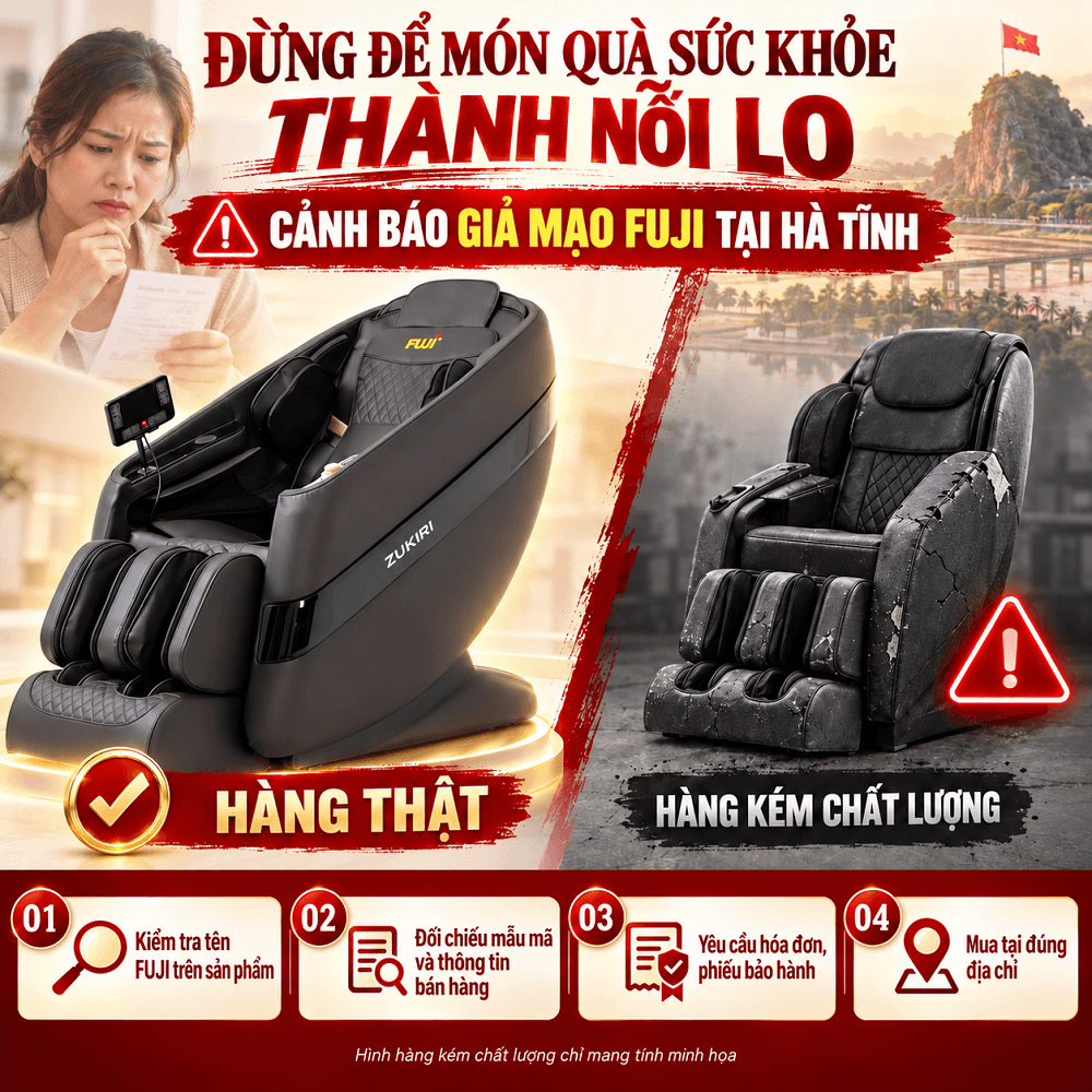 Cảnh báo: Rủi ro khi mua ghế massage FUJI giả tại Hà Tĩnh